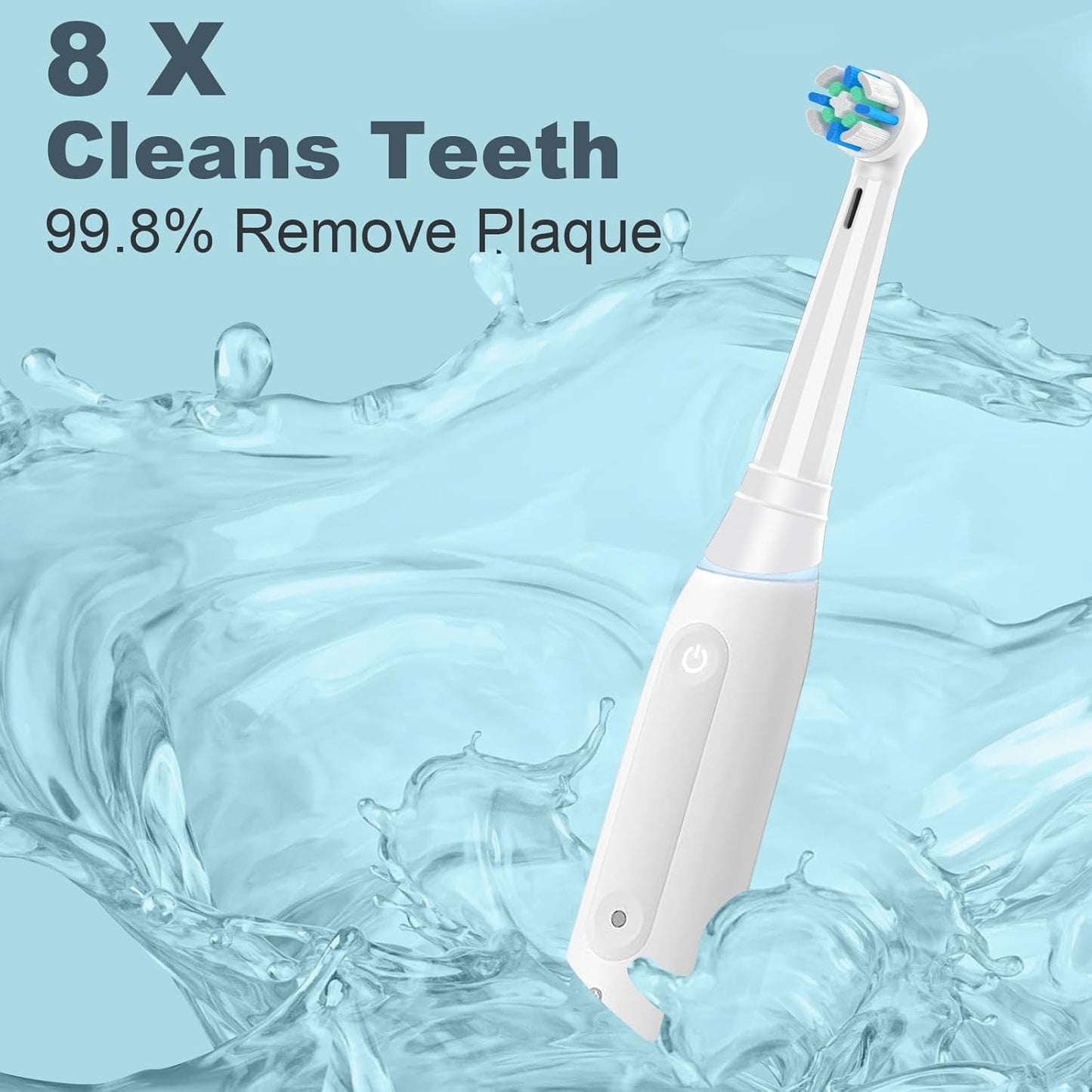 10 PCS IO Replacement Heads Compatible with Oral B IO 2/3/4/5/6/7/8/9/10/Deep Clean Series Electric Toothbrush, Medium Softness Brush Heads Compatible with Oral B IO for Teeth and Gums Care (White)