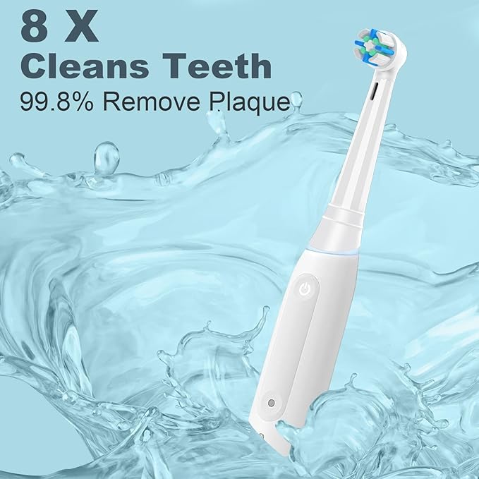 IO Replacement Heads Compatible with Oral B IO 2/3/4/5/6/7/8/9/10 Series Electric Toothbrushes, Medium Softness Brush Heads Compatible with Oral B iO for Teeth and Gums Care (White)