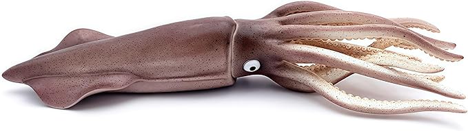 Gemini&Genius Sea Animal Squid Action Figure Toy for Kids, Soft Rubber Realistic Ocean Squid Educational and Role Play Toys for Kids and Collectors, Great Swimming and Bath Figure Toys