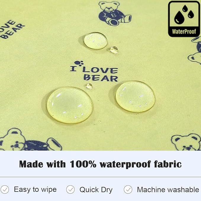 Short Sleeve Waterproof Bib for Toddlers – Easy Clean Feeding Apron for Mealtime, Daycare, Self-Feeding, Lightweight