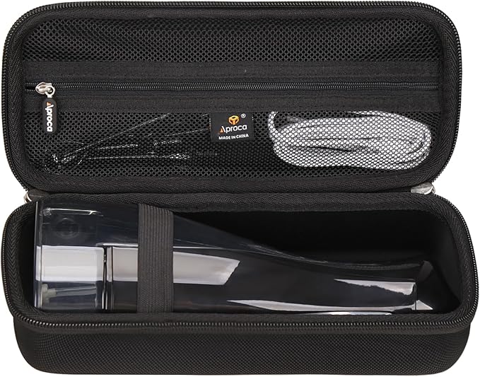Aproca Black Hard Storage Protective Case, for COSLUS Water Dental Flosser Portable Cordless Oral Irrigator F5020E and Accessories