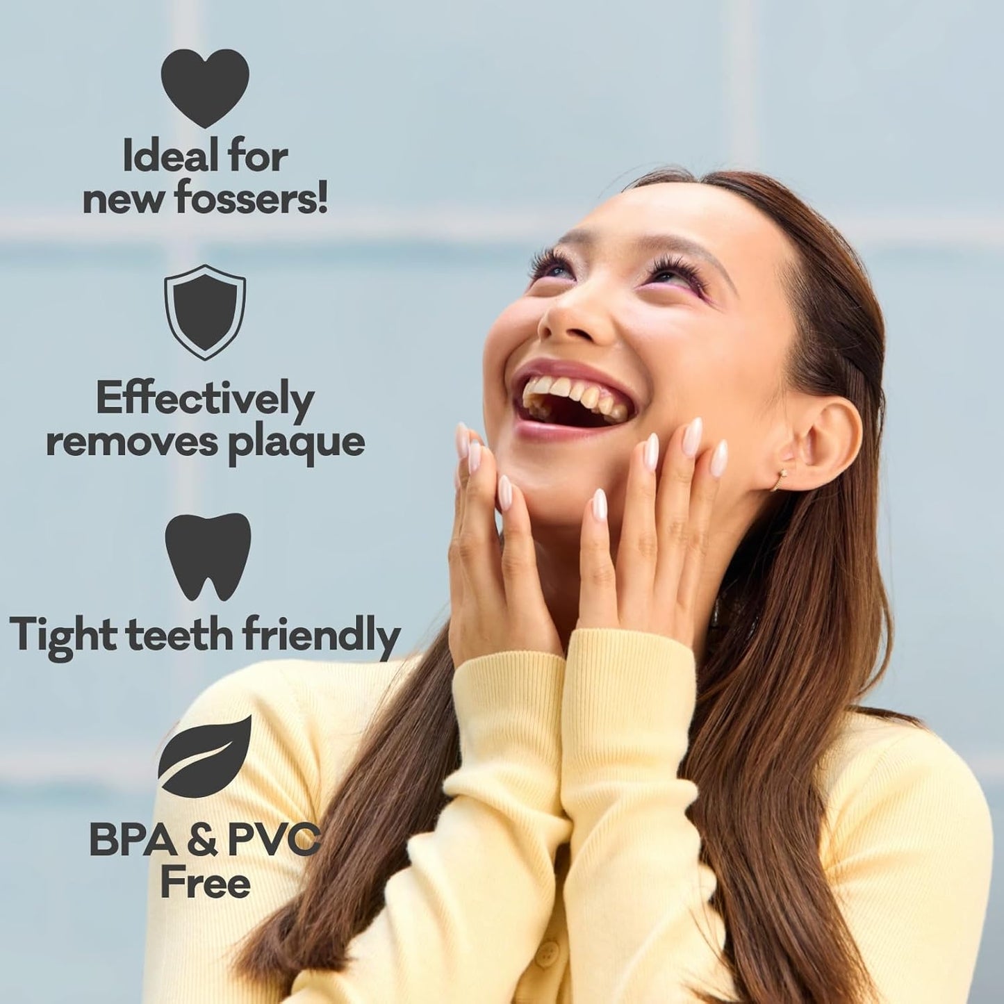 Grin Tooth Picks Flossers for Adults – Charcoal Infused Dental Floss Picks for Teeth Cleaning - Natural Mint Flavor - 100% Recycled Plastic Handle - 80 Count Canister (Pack of 3)