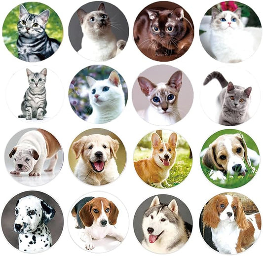 Dog and Cat Stickers for Kids Teachers,1000 Pcs Dog Cat Design Stickers for Kids Birthday Party, School Reward, Giveaways