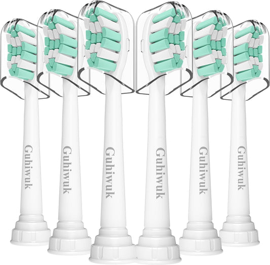 Replacement Toothbrush Heads for Philips Sonicare: Electric Toothbrush Replacement Heads Compatible with Sonicare Plaque Control ProtectiveClean 4100 5100 6100 C2 G2 W2, 6 Pack