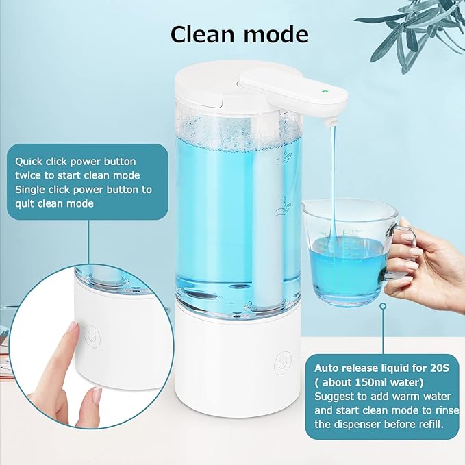 LAOPAO Automatic Liquid Soap Dispenser, Touchless Hand Sanitizer Dispenser,USB C Rechargeable Hand Soap Dispenser with Adjustable Soap Volume, 500ml Coutertop Soap Pump for Kitchen Bathroom Xmas Gift