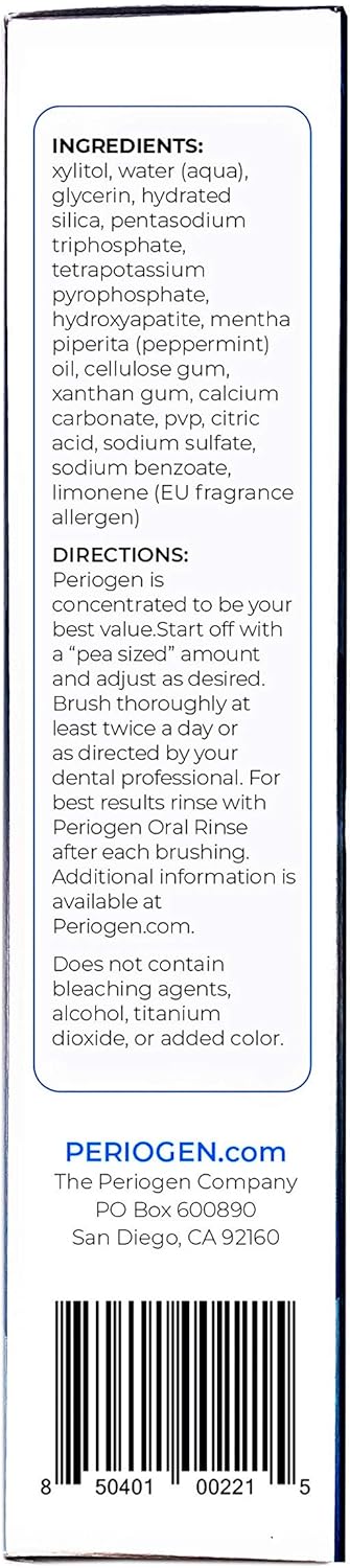 Periogen Toothpaste - Super Cleaning Plaque & Tartar Control Formula - SLS Free- 2-Pack