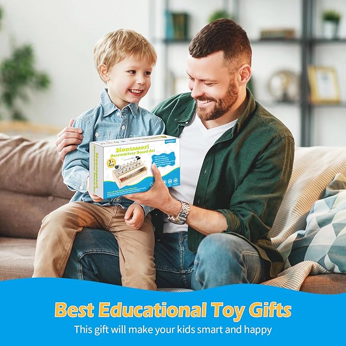 Kids Tool Set,Montessori Toys for 3 4 5 Year Old,Montessori Screwdriver Board Set,Sensory Preschool Learning for Toddler Travel,Fine Motor Skills - STEM Toys