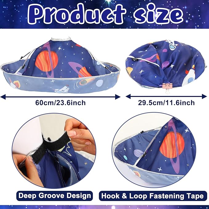 FEBSNOW Kids Hair Cutting Cape, Cartoon Prints Adjustable Haircut Cape Umbrella for Kids Adults Home Salon Barber Supplies