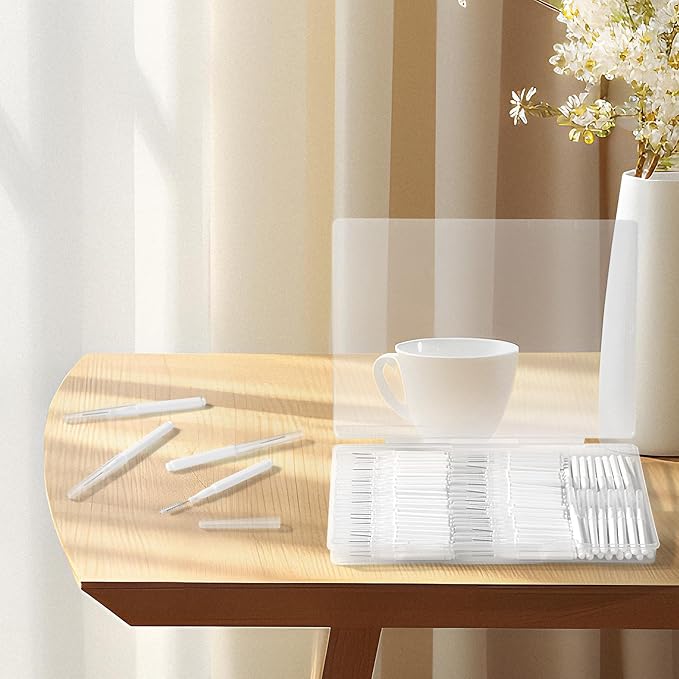 120 Pieces Interdental Brushes, Braces Brush Cleaner Orthodontic Flossers Toothpicks Floss Picks for Braces Kit for Teeth Cleaning Tools Spiral Dental Brush Head for Efficient Oral Care White