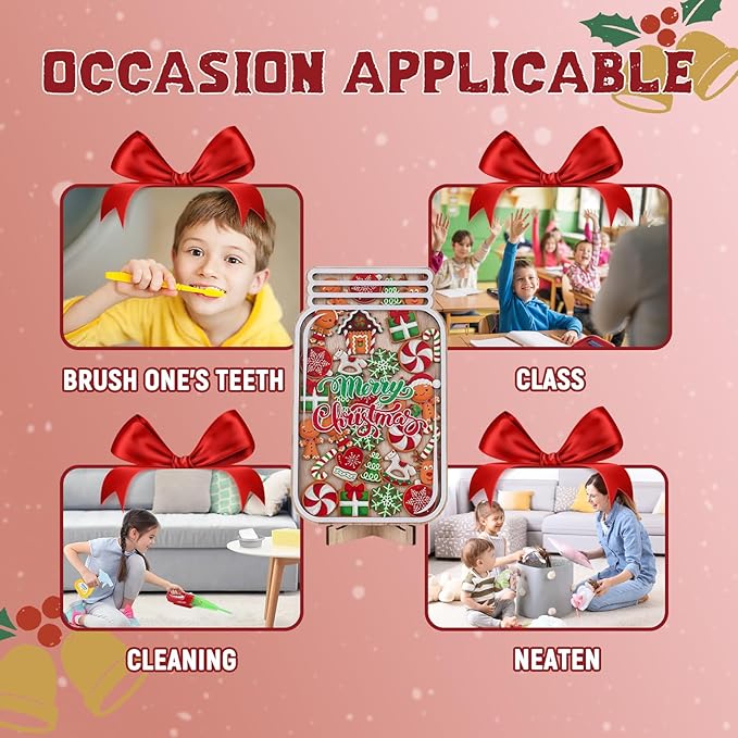 Flower Magnetic Reward Jar for Kids,Classroom Reward System,Reward jar Classroom,Behaviour Incentive System for Toddlers (Christmas)