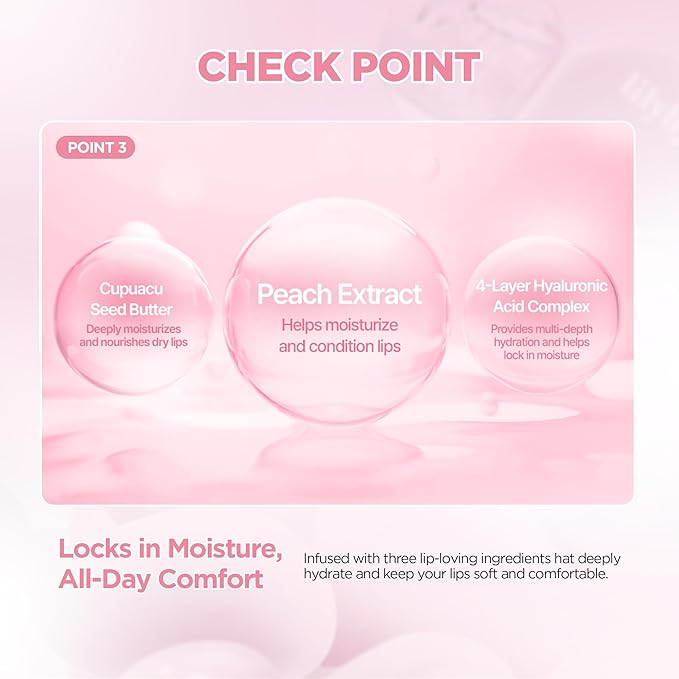 lilybyred Balming Dewy Tint | Korean Semi-Glow Lip Stain, Velvet to Soft Glow Texture, Sheer Buildable Color, Moisturizing & Lightweight, Natural Flush Look, Non-Sticky, 0.21 oz. (05 Squeeze Apple)