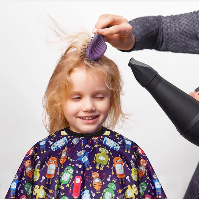 Kids Hair Cutting Cape (2 Pack) Professional Children Salon Barber Apron for Boys and Girls