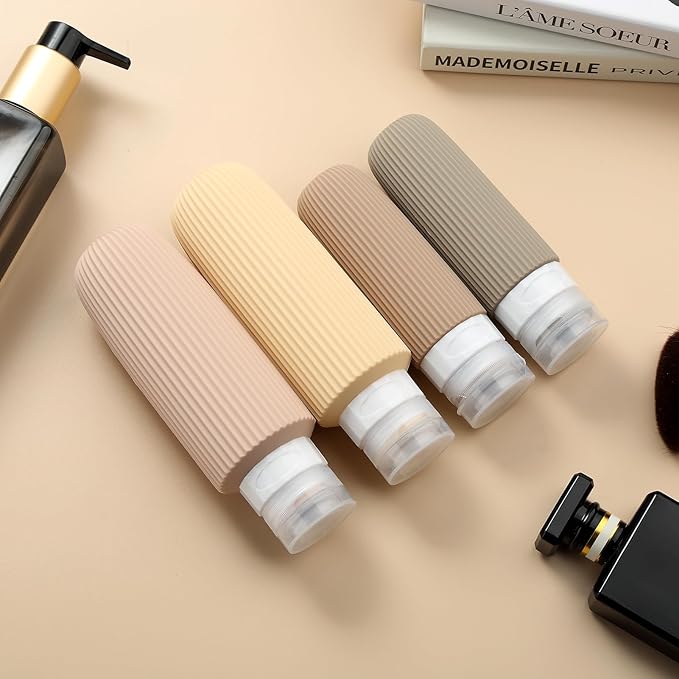 16 Pack Travel Bottles for Toiletries, Large 6oz Silicone Travel Containers, Leak Proof Refillable Liquid Shampoo And Conditioner Travel Essentials