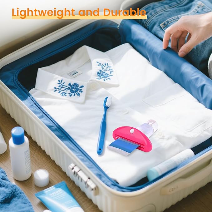 LOVEINUSA 6PCS Toothpaste Tube Squeezer Dispenser, Tooth Paste Roller Squeezer Holder for Saving Toothpaste Facial Cleanser Creams, Multicolor