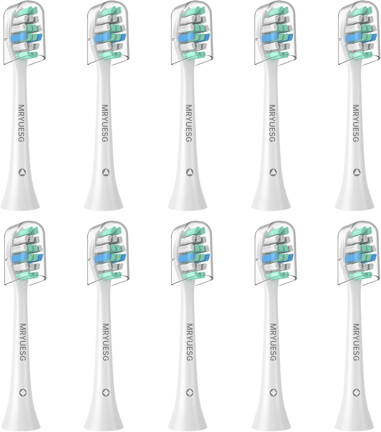 MRYUESG Replacement Toothbrush Heads for Philips Sonicare Replacement Heads, 10 Pack, Electric Tooth-Brush Head Compatible with Phillips, White-Blue