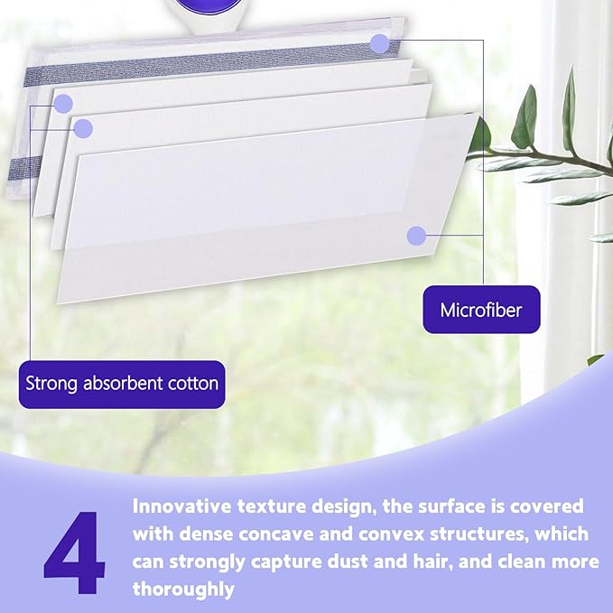 12 Count Disposable Mop Pad Replacement for Swiffer WetJet Spray Mop, Extra Strong Dirt Locking and Water Absorbent, Powerful Stain Removal Effortlessly Cleans Hardwood, Tile and Laminate Floors