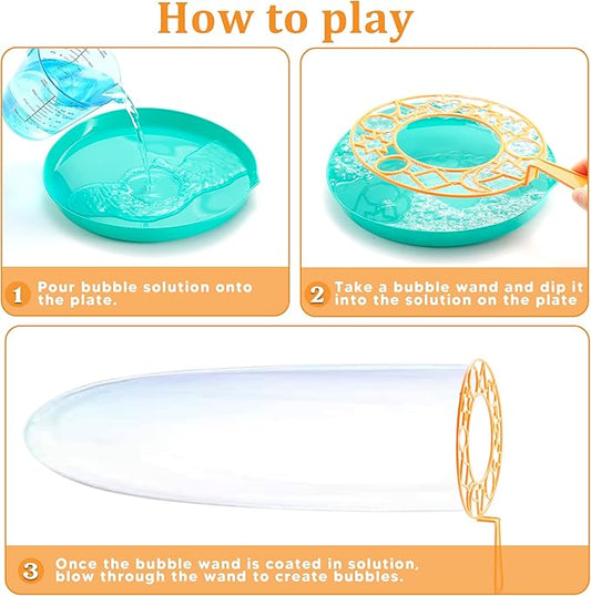 JOYIN 29 Pcs Big Bubble Wands Set, Giant Bubble Wand Bulk with Tray for Kids Outside Blowing, Toys for Summer Easter Party Favor Birthday Toddlers