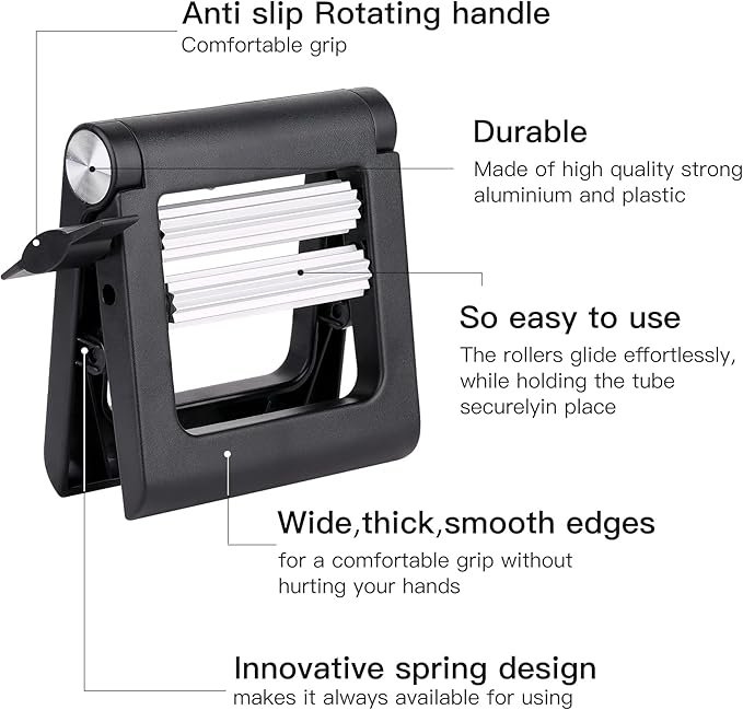 PERFEHAIR Paint Tube Squeezer Wringer Tool, Daily Living Rolling Metal Tube Squeeze Roller for Toothpaste, Hair Color, Paint Tube, Hand Cream, Artist, Painter