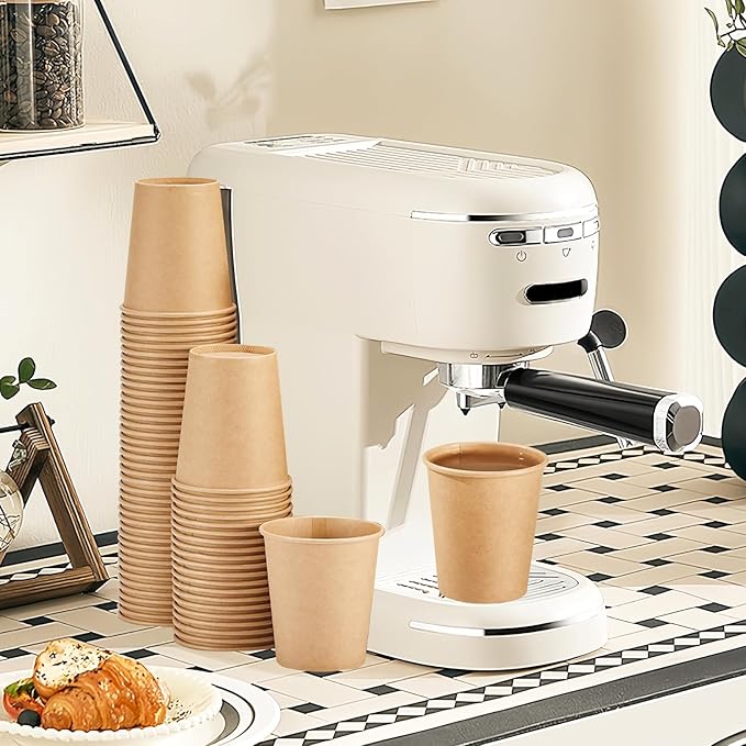 SIUQ 400 Pack 5 oz Kraft Paper Cups, Disposable Bathroom Cups, Mini Mouthwash Cups, Hot/Cold Beverage Drinking Cup for Home, Store, Travel, Events (Brown)