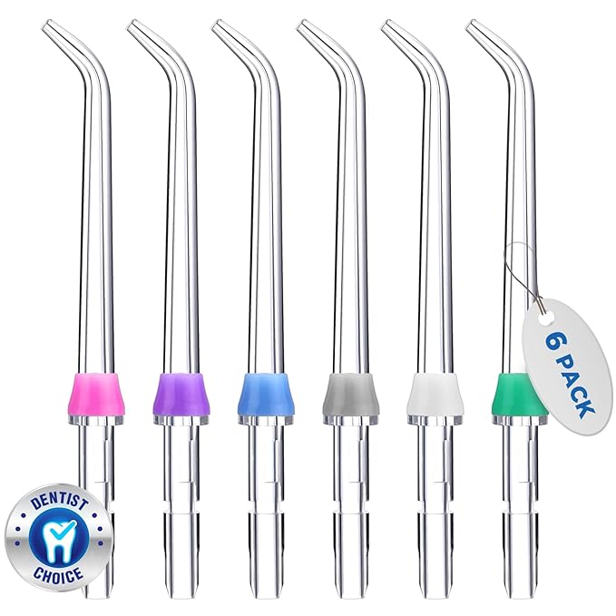 for Waterpik Replacement Heads, Replacement Tips for Waterpik Water Flosser, Suitable for Waterpik Accessories Replacement Tips, for JT-100E(6 Classic Jet Tips)