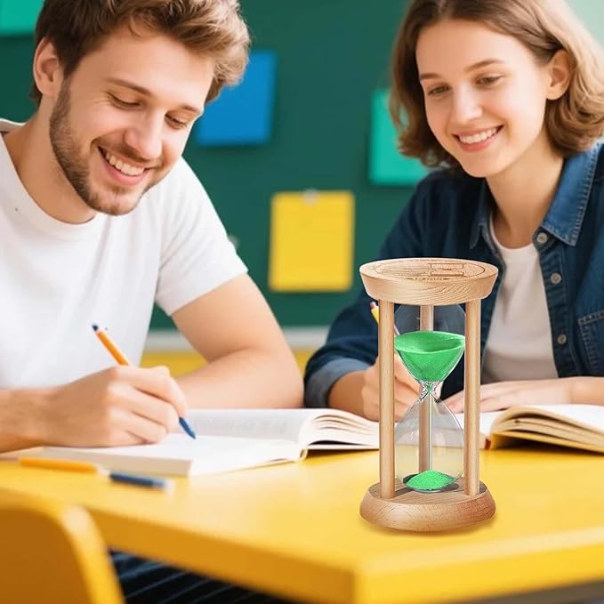 SuLiao Wooden Sand Timer 1 Minute Hourglass, Wood Blue Sand Clock, Small Watch 1 Min Timer, Hour Glass Sandglass for Home, Reloj De Arena, Office, Decorative, Game, Classroom