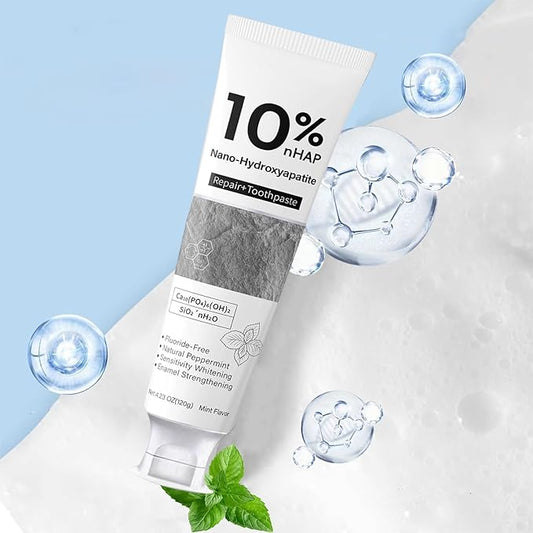 10% Nano Hydroxyapatite Toothpaste for Enamel Repair and Teeth Strengthening,Gentle Mint, Fluoride Free, Sensitive Teeth Relief, Fresh Breath (4.23 oz)