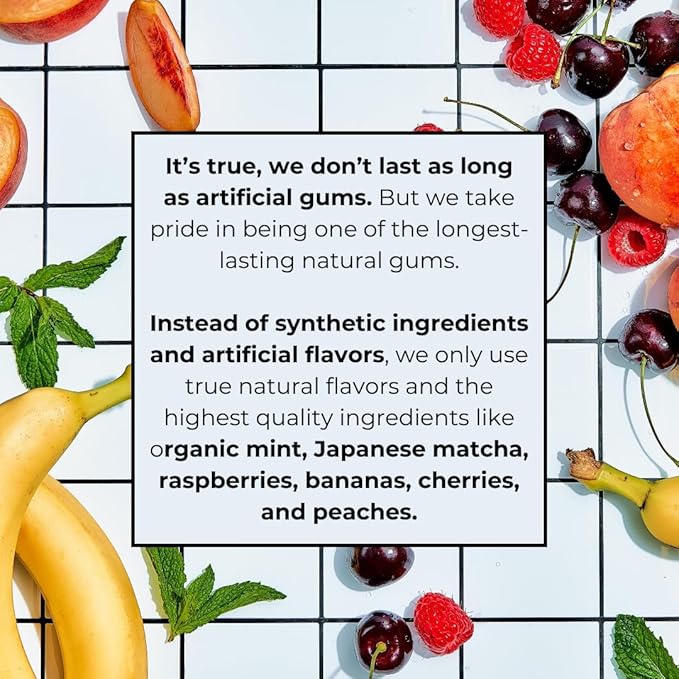 Refresh Gum, Xylitol, Natural, Sugar Free, Chewing Gum, Plastic Free, Natural Flavors & Organic Ingredients, Non GMO, Gluten Free, Vegan, 12 Count (Pack of 5), Peppermint