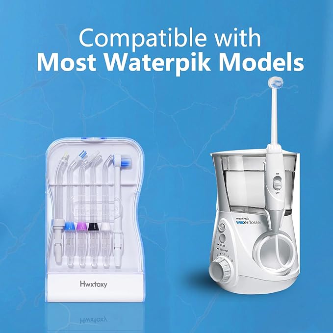 Waterpik Replacement Picks Replacement Tips for Waterpik Water Flosser, Waterpik Replacement Heads, Storage Case & AquaFlosser 6 Tips (Aquaflosser 6 Tips)