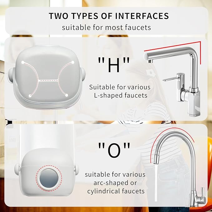 KOMIDK Faucet Extender for Bathroom Sink Faucet Extender for Toddlers Bathroom Sink Kitchen Bathtub (Grey)