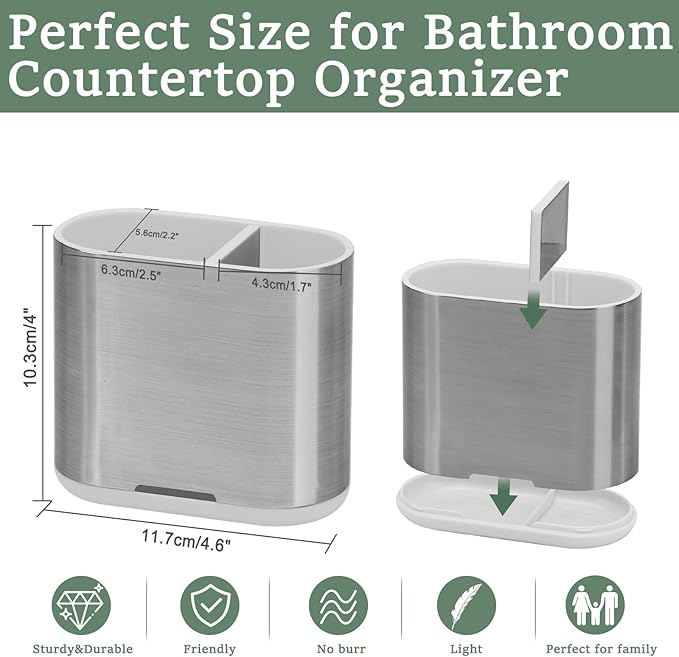 Chintu Toothbrush Holders for Bathrooms, Kids Electric Tooth Brush Holder and Toothpaste Holder for Bathroom Accessories Organizer