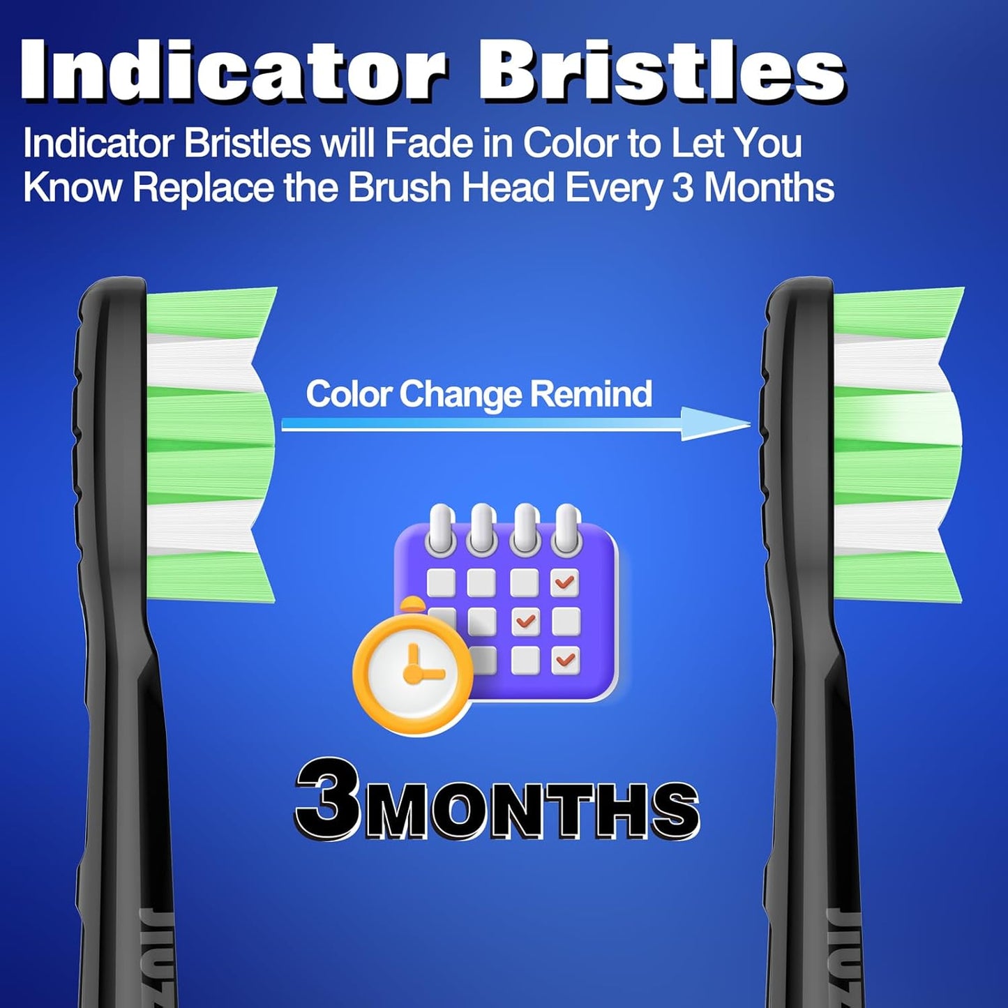 Replacement Heads for Philips Sonicare Toothbrush, Replacement Brush Heads Compatible with Phillips Sonicare Electric Toothbrush, 10-Pack, Black