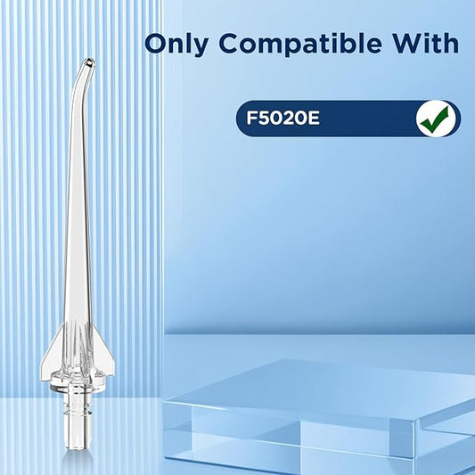 6 Replacement Heads for COSLUS C20(F5020E) Water Flosser and 1 Storage Case (6 Classic Jet Tips + Storage Case Bundle)