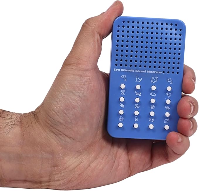 Sea Animal Noisemaker with 16 Sounds, Whale Sounds, Dolphins, Seals, Otters, Walrus Aquarium Electronic Sound Maker - Portable Ocean Themed Sound Effects Board For Kids, Birthday Noise Maker Toy Gift