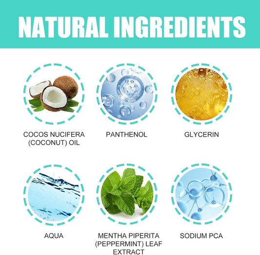 Spearmint Oil Pulling Mouthwash – Cold-Pressed Coconut Oil for Teeth Whitening, Fresh Breath & Oral Detox, 8oz