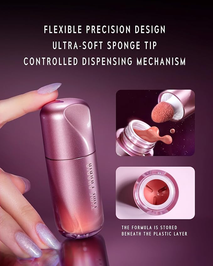 Liquid Blush Makeup for Cheeks, Natural Matte Finish, Blush Tint Stick, Multi-Use, Long-Lasting Lip & Cheek Makeup, Lightweight (02)