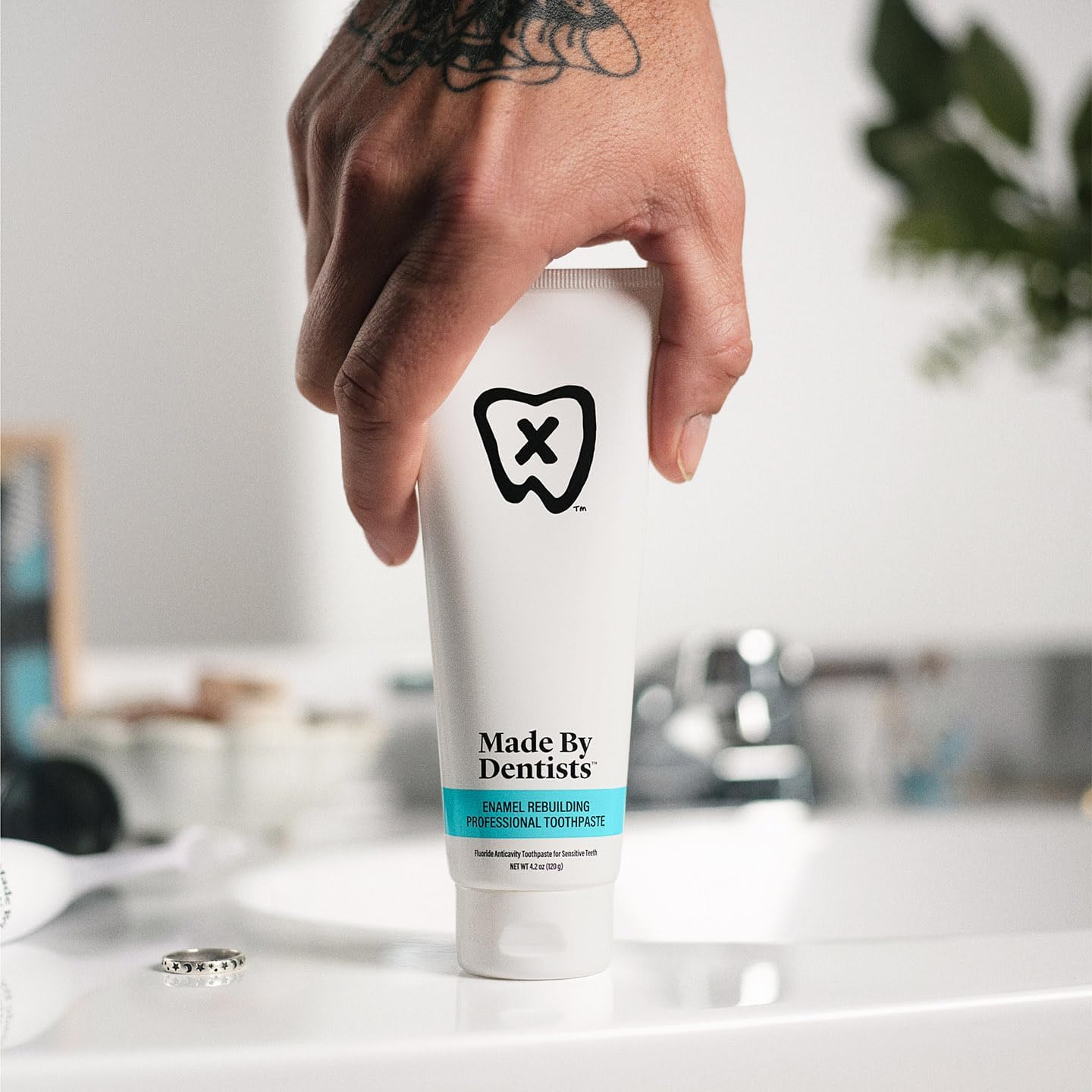 Made by Dentists Professional Enamel Rebuilding Toothpaste - 2 Pack - Remineralizing Nano Hydroxyapatite Toothpaste with Sodium Fluoride, ADA Approved, Vegan, 2 x 4.2oz