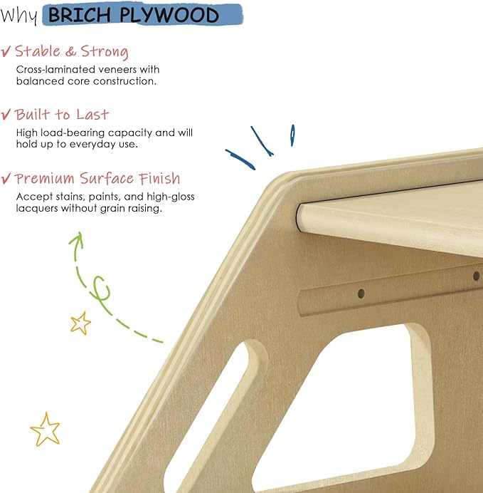 2 Step Stool for Toddlers Bathroom Sink, Kids Step Stool for Toilet Potty Training, Baby Child Toddler Stepping Ladder with Handles for Kitchen Counter Bedroom Nursery Bed (Natural Wood)