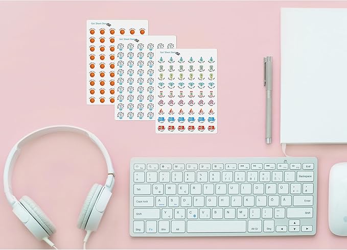 Dentist Appointment Planner Sticker / 54 Fun Vinyl Stickers (1/2”) / Teeth Clean Braces/Health Wellness Essential Productivity Life/Bujo Bullet Journaling/Todo Reminder (Matte Vinyl, 3 Sheets)