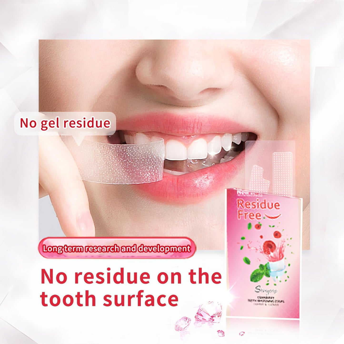 Teeth Whitening Strips for Sensitive Teeth - Results in 7 Days, Rave Reviews, Professional, 7 Non-Slip Strips Whitestrip Stains Remover for Coffee, Wine, Tobacco, Smoking