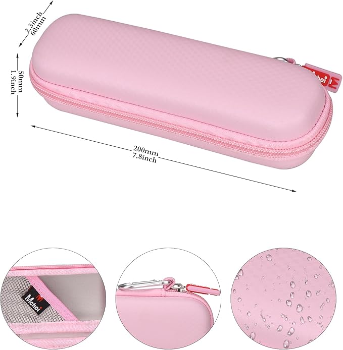 Mchoi Travel Case for Phlips Sonicare 4100 5100 1100 6100 5300 and Most Other Electric Toothbrush, Pink, Case Only
