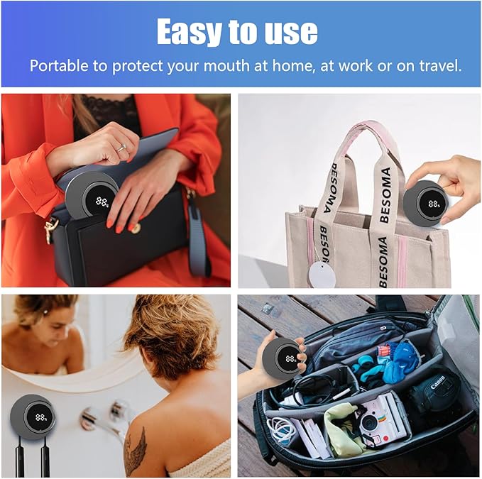 Smart Toothbrush Holder & Wall Mounted Toothbrush Holders, LED Automatic Sensing Toothbrush Cleaner for Home and Travel (Black)