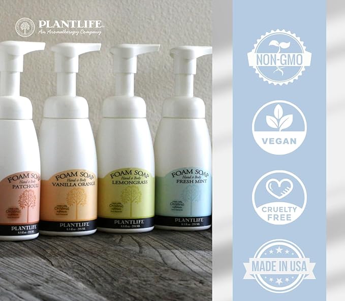 Plantlife Winter Forest Foam Soap - Gentle, Moisturizing, Plant-based Foam Soap - Ideal for use as a Hand & Body wash, Shaving Cream, and Foaming Fun for Kids - Made in California 8.5 oz