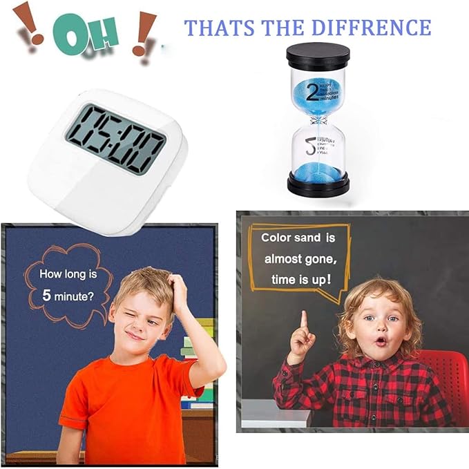 Sand Timer 2 Minute Hourglass Timer: Colorful Small Blue Sand Clock 2 Min, Plastic Hour Glass Sandglass Timer for Kids, Games, Decorative, Classroom, Kitchen, Toothbrush