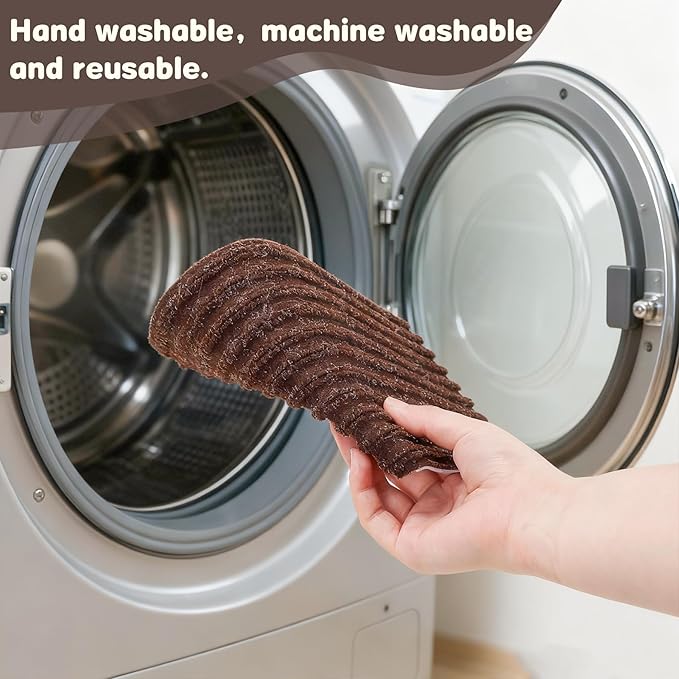 AMBIRD Wooden Step Stool with Washable and Removable Mats, Toddler Step Stools 300 lbs Capacity with Non-Slip Pads and Handles, Kid Step Stool for Kitchen, Bathroom, Bedroom (Natural with Brown Mats)