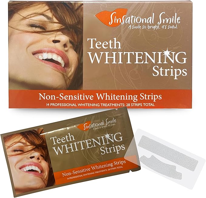 Teeth Whitening Strips, 28 Whitening Strips (14 Treatments) - Safe, Fast, Simple, Effective, Removes Stains, No Sensitivity, Enamel Safe, for Sensitive Teeth & Gums