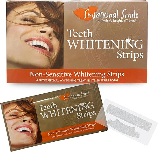 Teeth Whitening Strips, 28 Whitening Strips (14 Treatments) - Safe, Fast, Simple, Effective, Removes Stains, No Sensitivity, Enamel Safe, for Sensitive Teeth & Gums