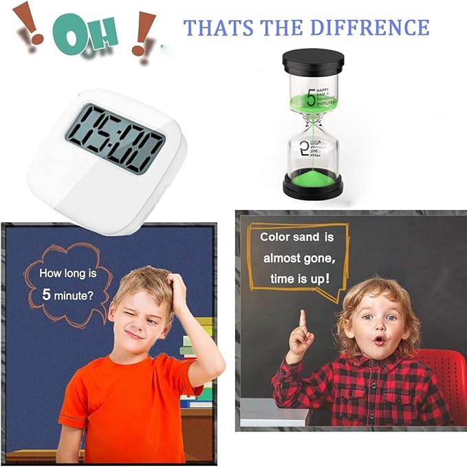 SuLiao Sand Timer 3 Minute Hourglass: Large Sand Clock, Reloj De Arena Three Minutos, Plastic Hour Glass Sandglass for Child, Student, Classroom, Games, Kitchen, Decoration