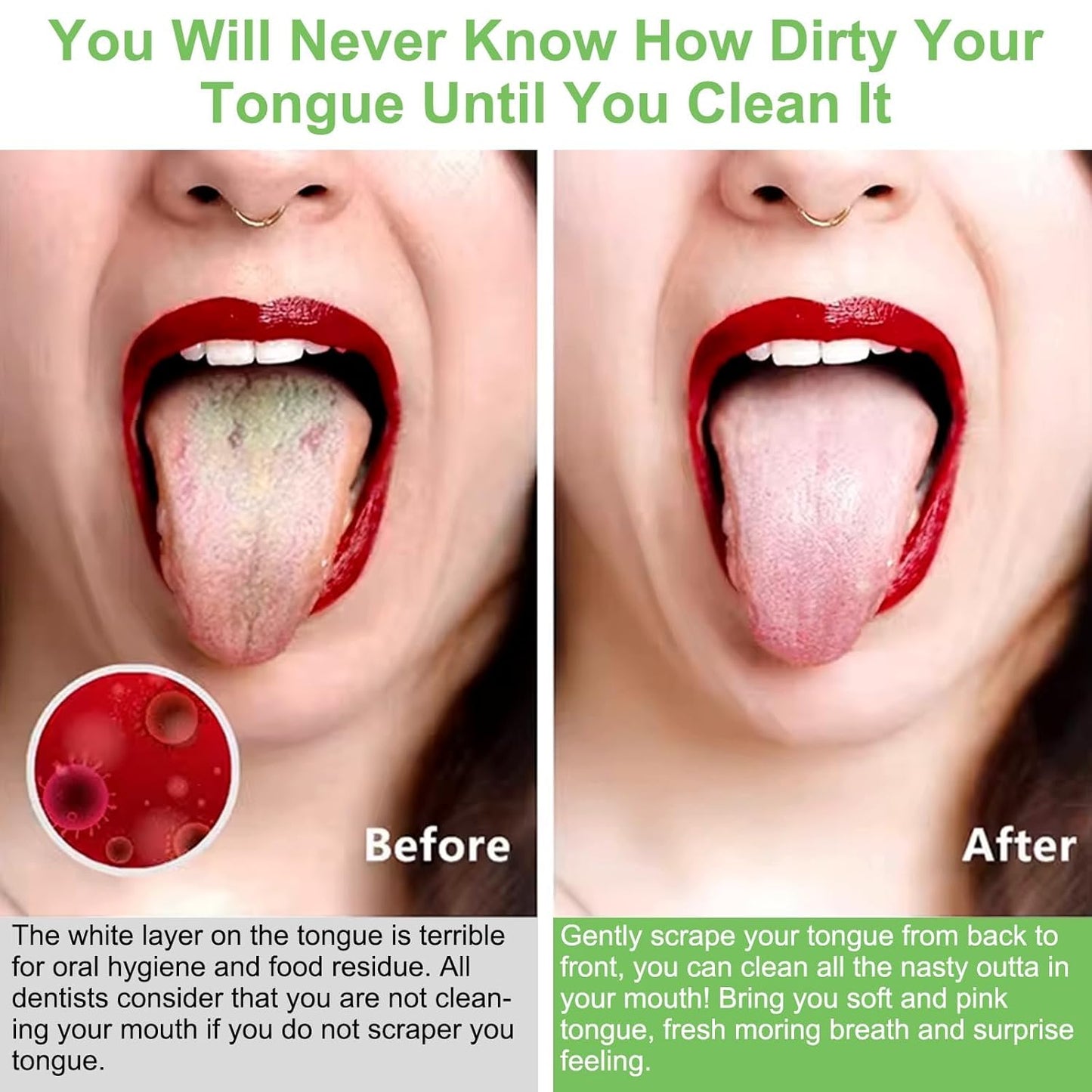 Tongue Scraper, Metal Tongue Scraper for Good