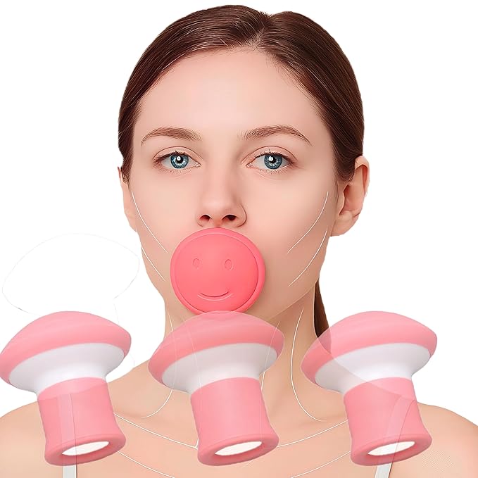 Jaw Exerciser,Double Chin Reducer,Facial Yoga for Skin Tighten Firm,Face Exerciser& Jawline Shaper, Jaw Trainer,Facial and Neck Exercise for Women and Men (Three)
