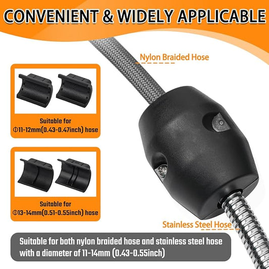 18.35oz(1.15lb) Pull Down Faucet Weight Ball, Kitchen Sink Pull Out Sprayer Gravity Ball Replacement Part, Universal Bathroom Basin Sink Stainless Steel & Braided Hose